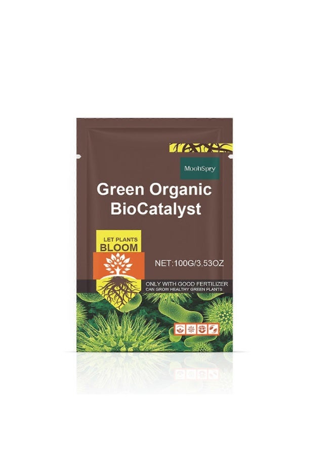 MOONSPRY Green Organic BioCatalyst Advanced Eco Fertilizer For Healthy Plants Enhances Soil Biology Improves Root Systems Encourages Vigorous Growth Suitable Home Garden Lawn Farm Applications Indoor Outdoor Flowers Vegetables Pots Beds - Image 1